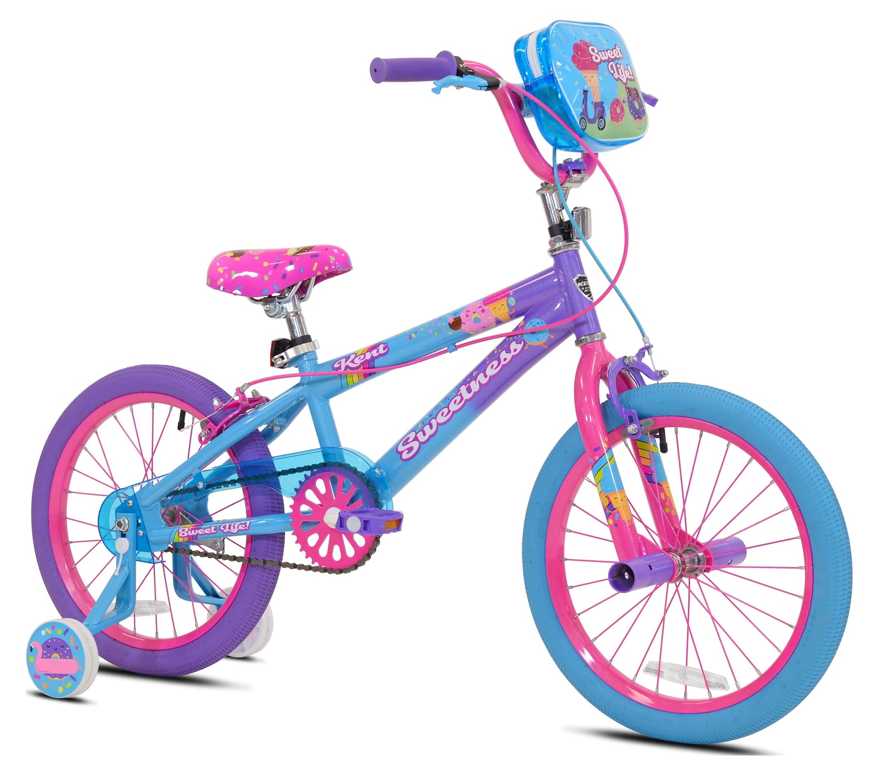 Kent Bicycles 18" Sweetness Girls Child Bike, Purple/Pink/Blue - Product image 1