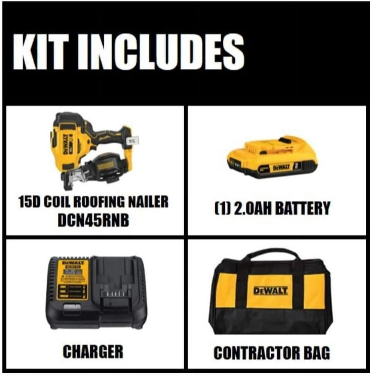 Dewalt 20V Max 15 Cordless Coil Roofing Nailer Kit - Product image 8