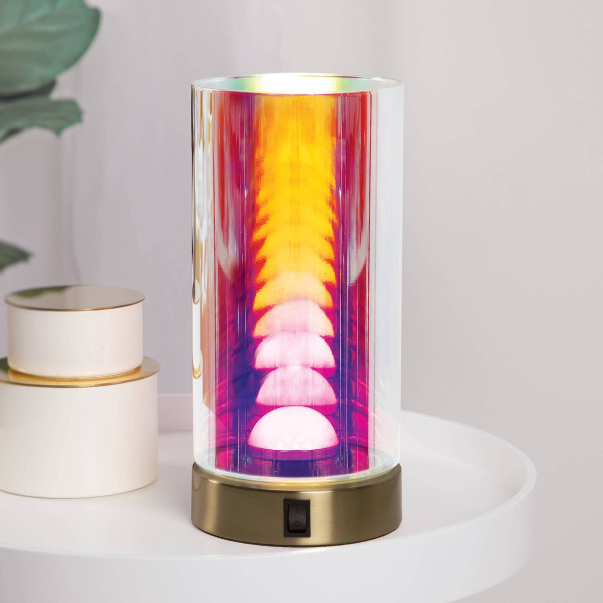 Teen Iridescent Cylinder LED Novelty Table Lamp - West & Arrow - Product image 1