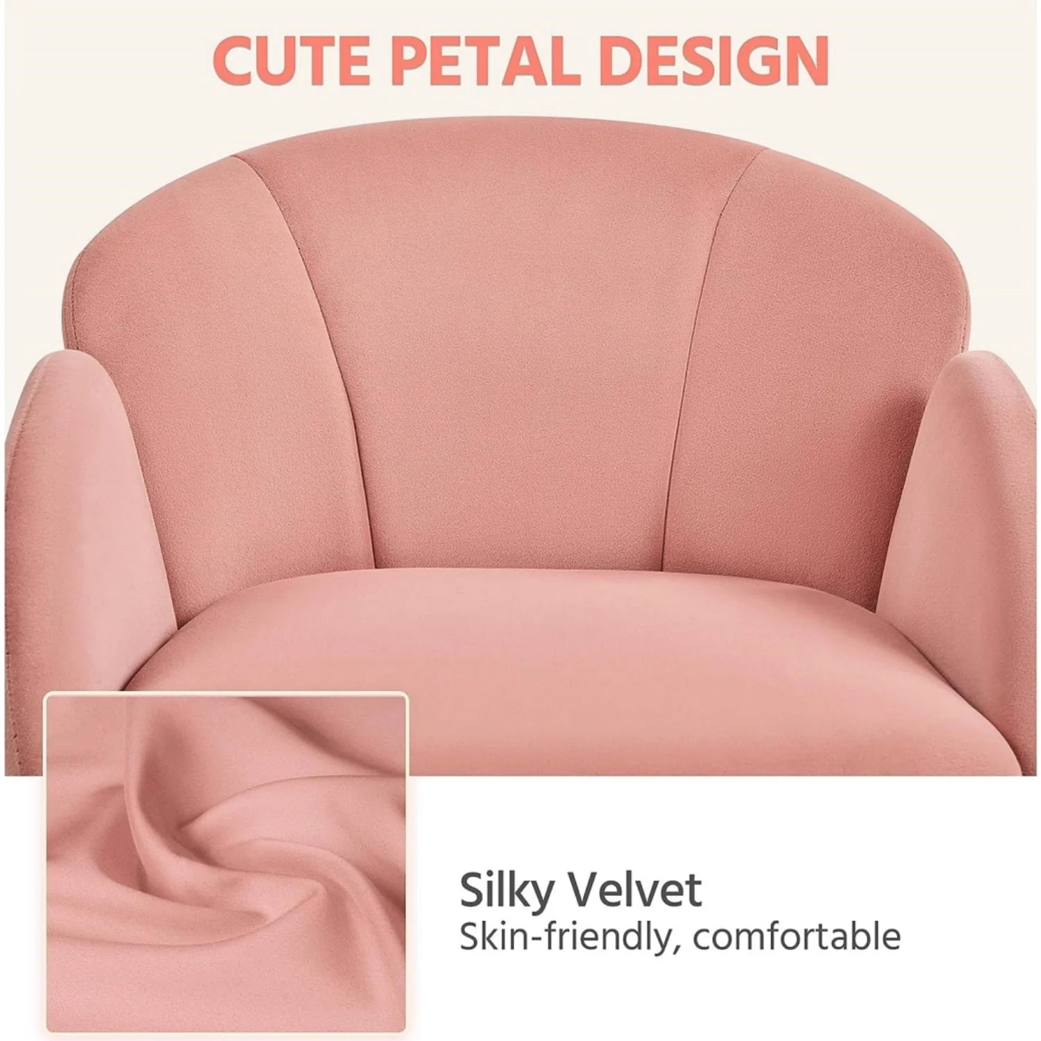 Velvet Desk Chair for Home Office, Makeup Vanity Chair with Armrests for Bedroom Modern - Product image 5